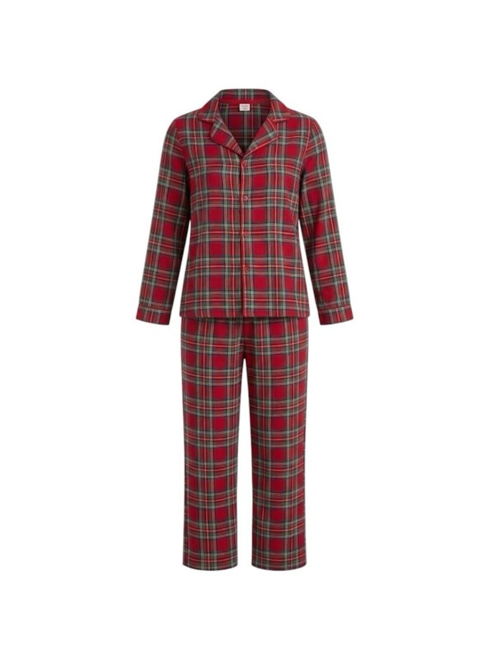 Holiday Time Kids Red Plaid Flannel Pajama Set XL 14-16 Christmas Family PJs